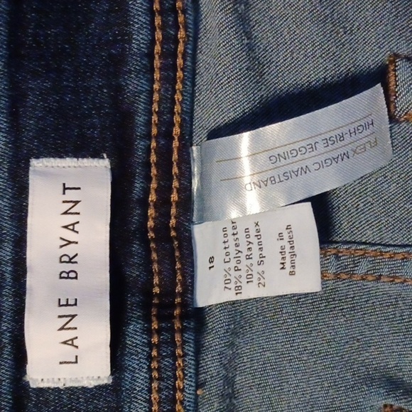 LANE BRYANT, DARK BLUE JEAN, HIGH RISE JEGGINGS, WOMENS SIZE 18. - Picture 7 of 7